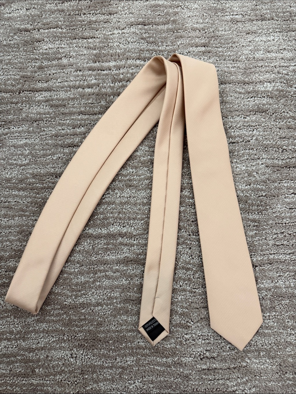 Beige Men's Classic Solid Tie